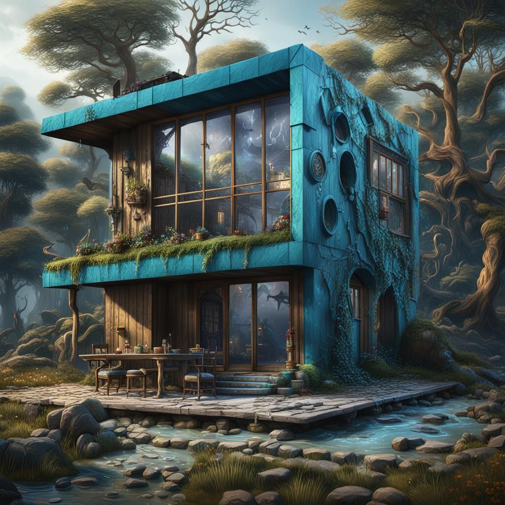 Fantastical Homes in Detailed Matte Painting