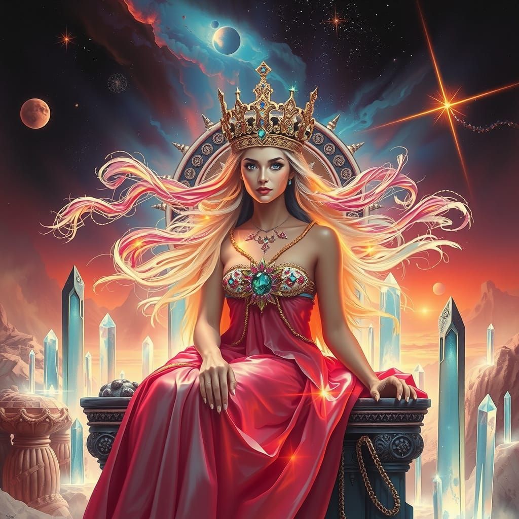 Martian Empress in Renaissance Palace, Ethereal Art