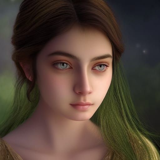 Surreal Valley Girl: A Watercolor Dreamscape