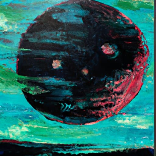 Colorful Dark Side of the Moon Oil Painting