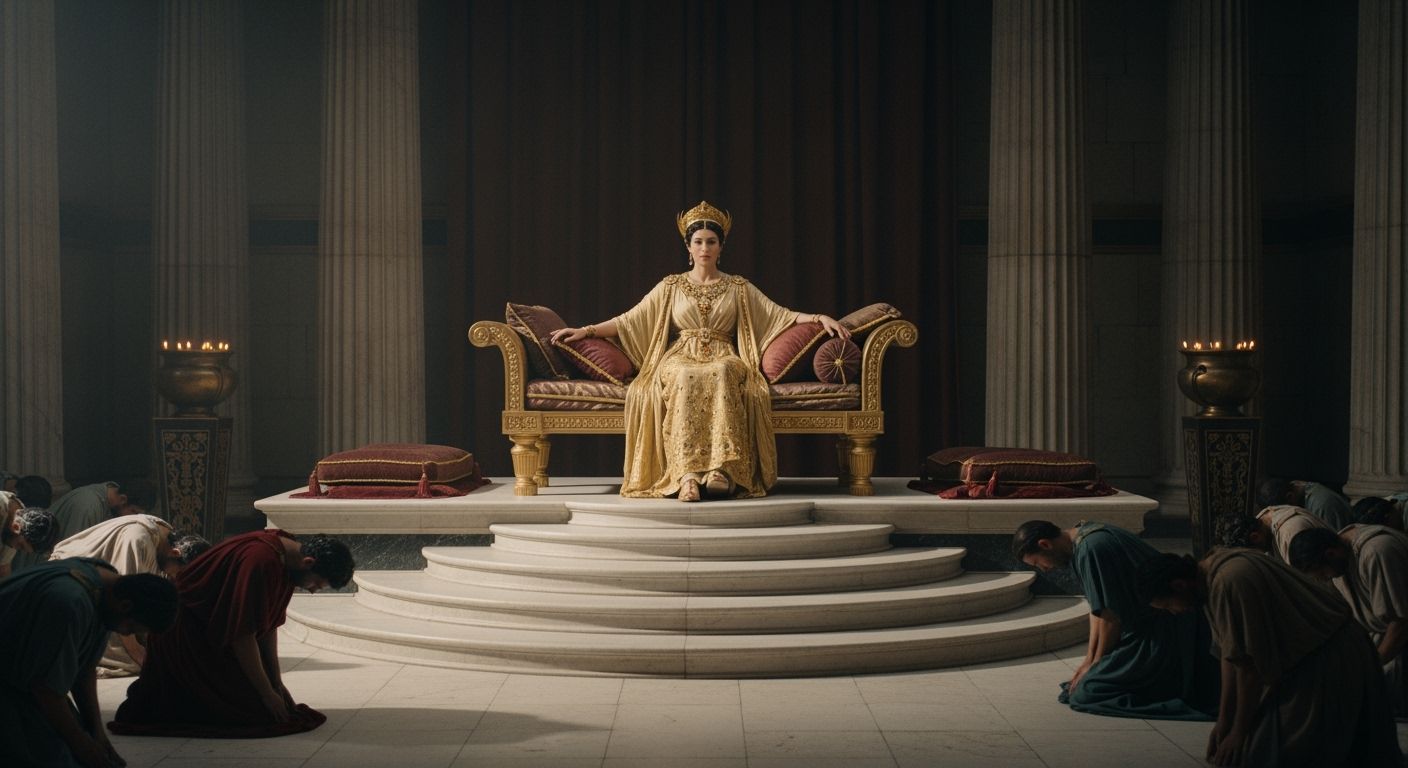 Majestic Roman Empress in Imperial Palace