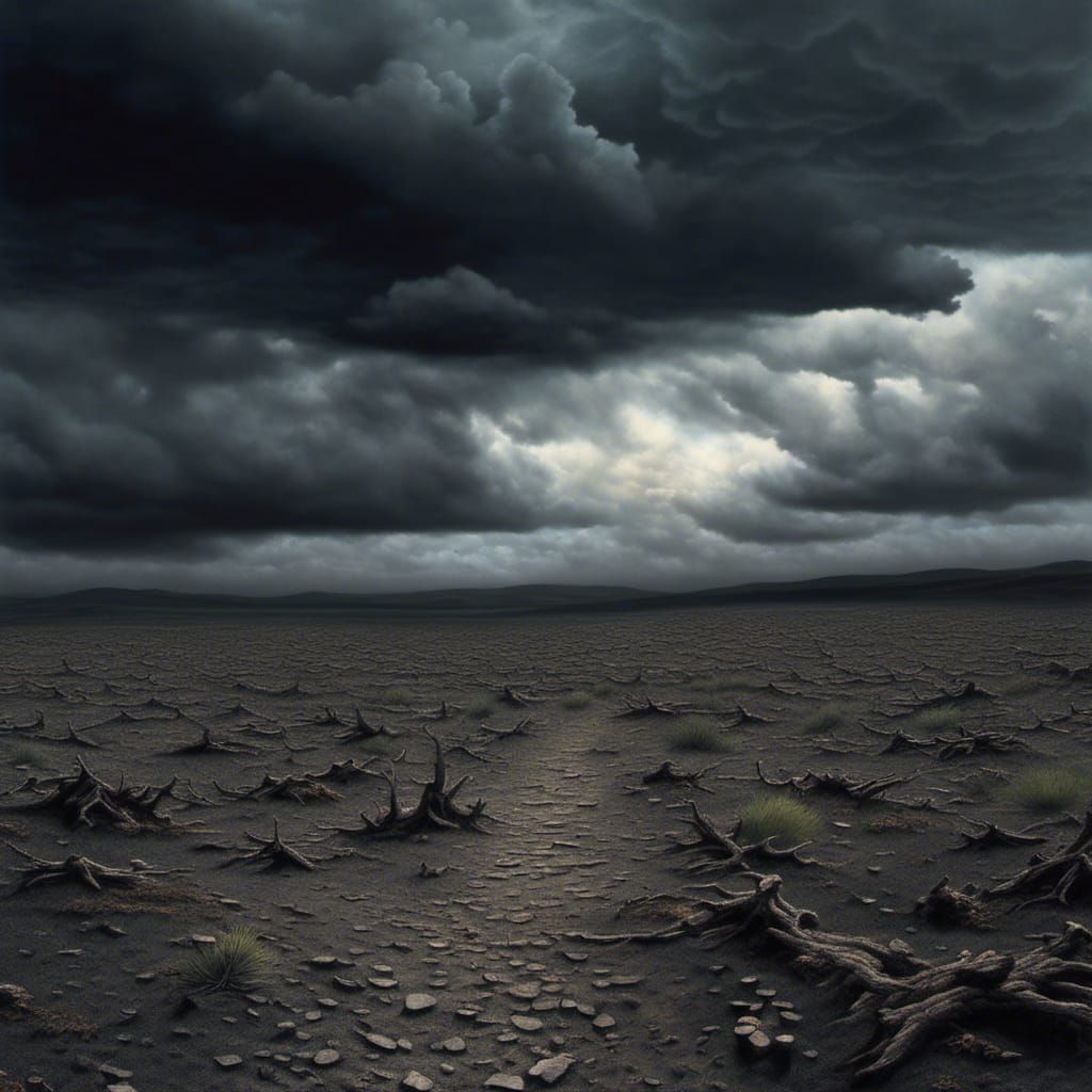 <lora:magination v1:1.0> A desolate and barren landscape, de...