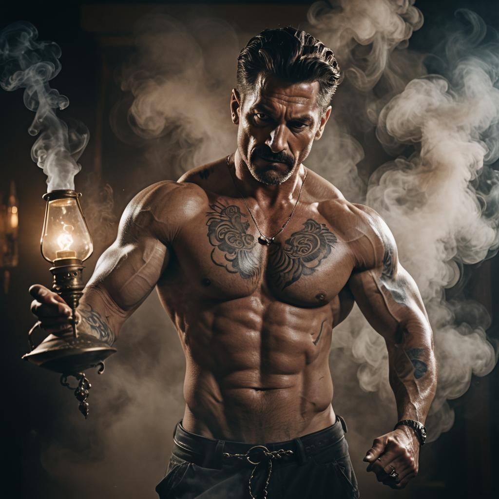 Mystical Genie Emerges: Cinematic Still