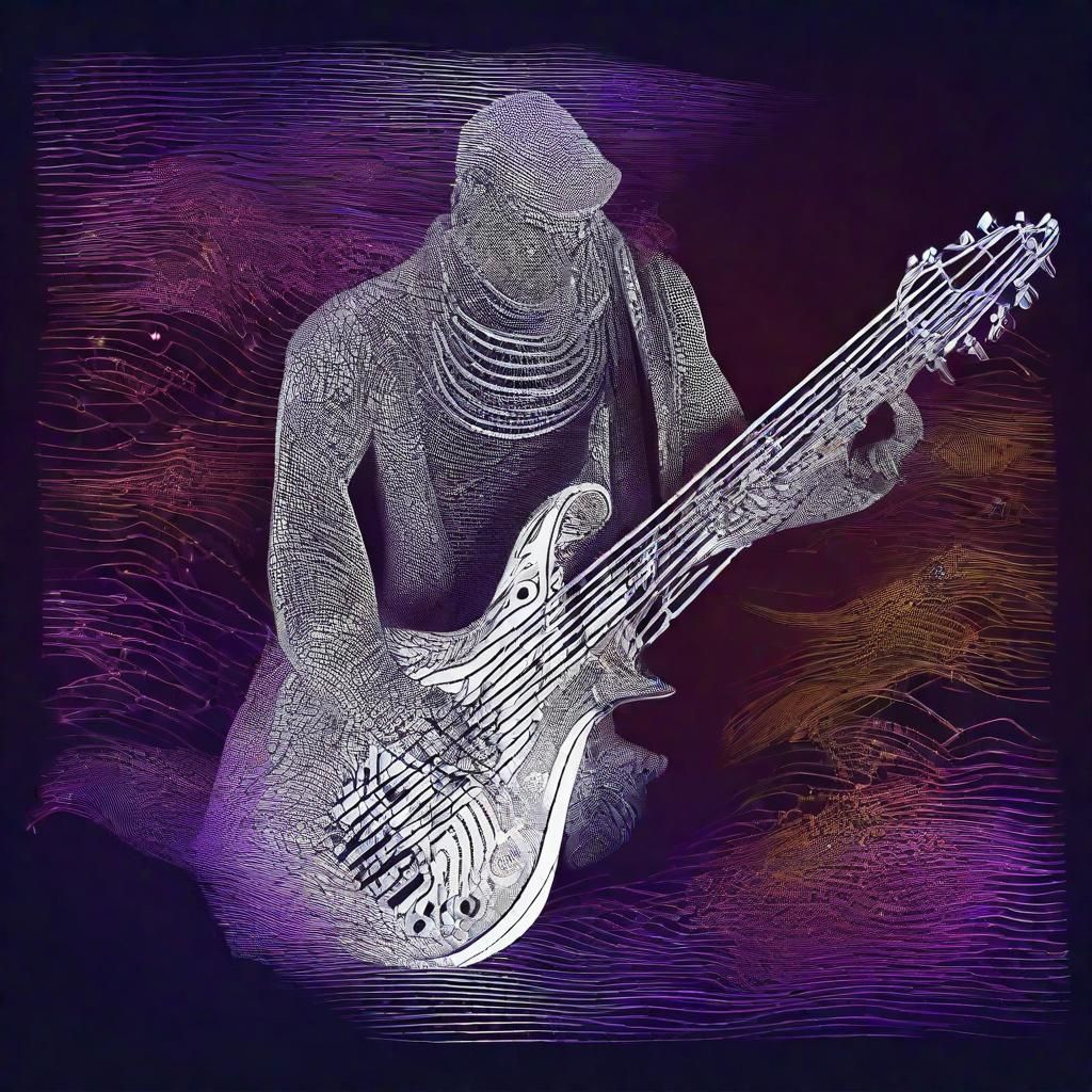 Funky Bassist Live Show with Abstract Lasers