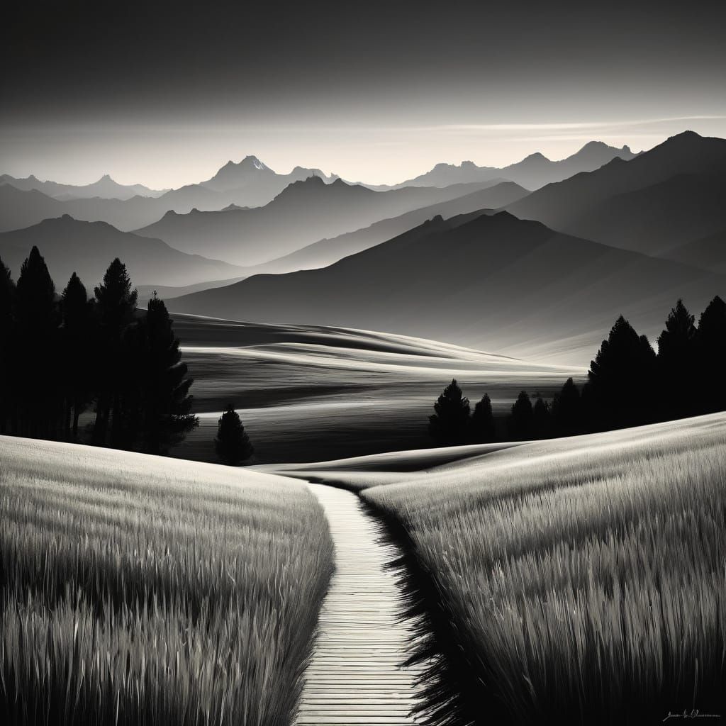 Monochrome Summer Landscape Photography