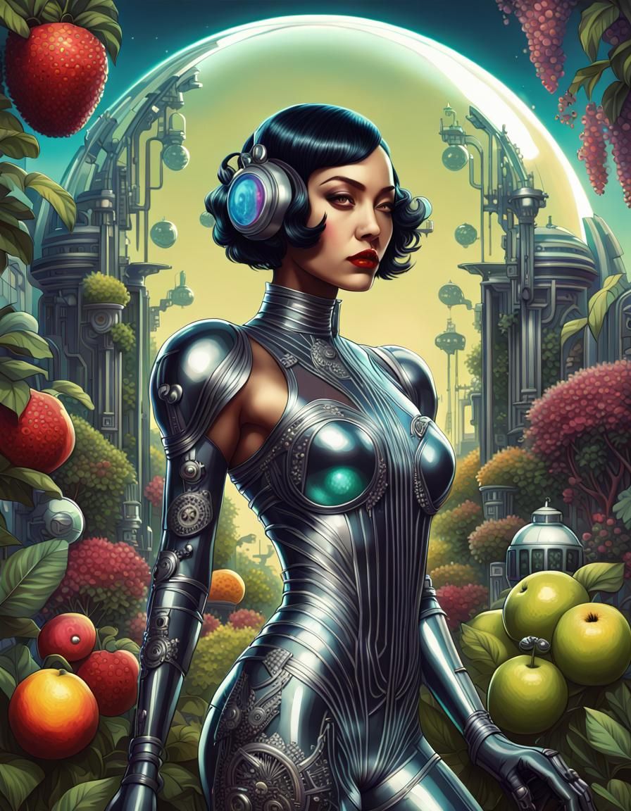 Cyberpunk Ambassador in Art Deco Gothic Style