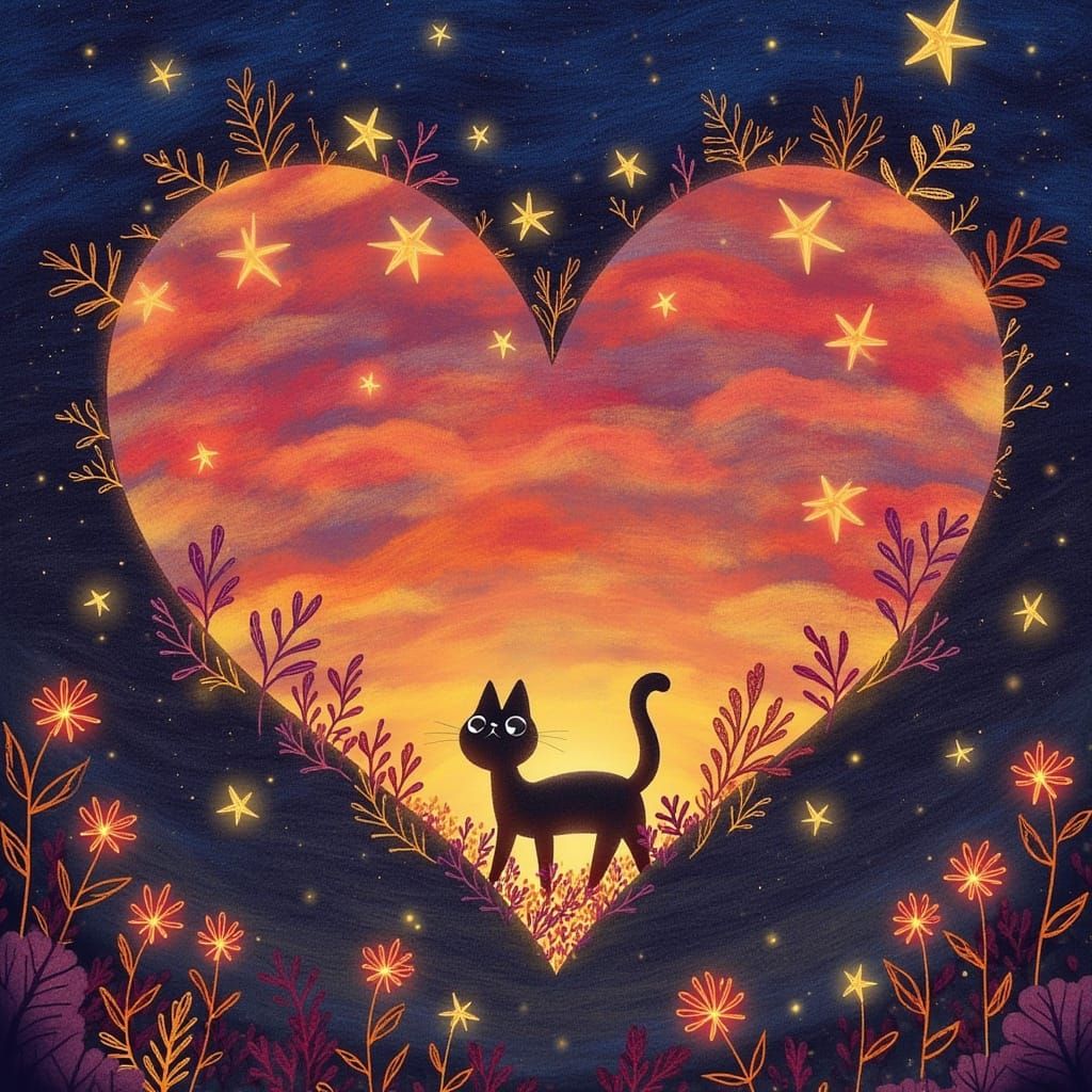 Surreal Feline Portraits in Bold Colors