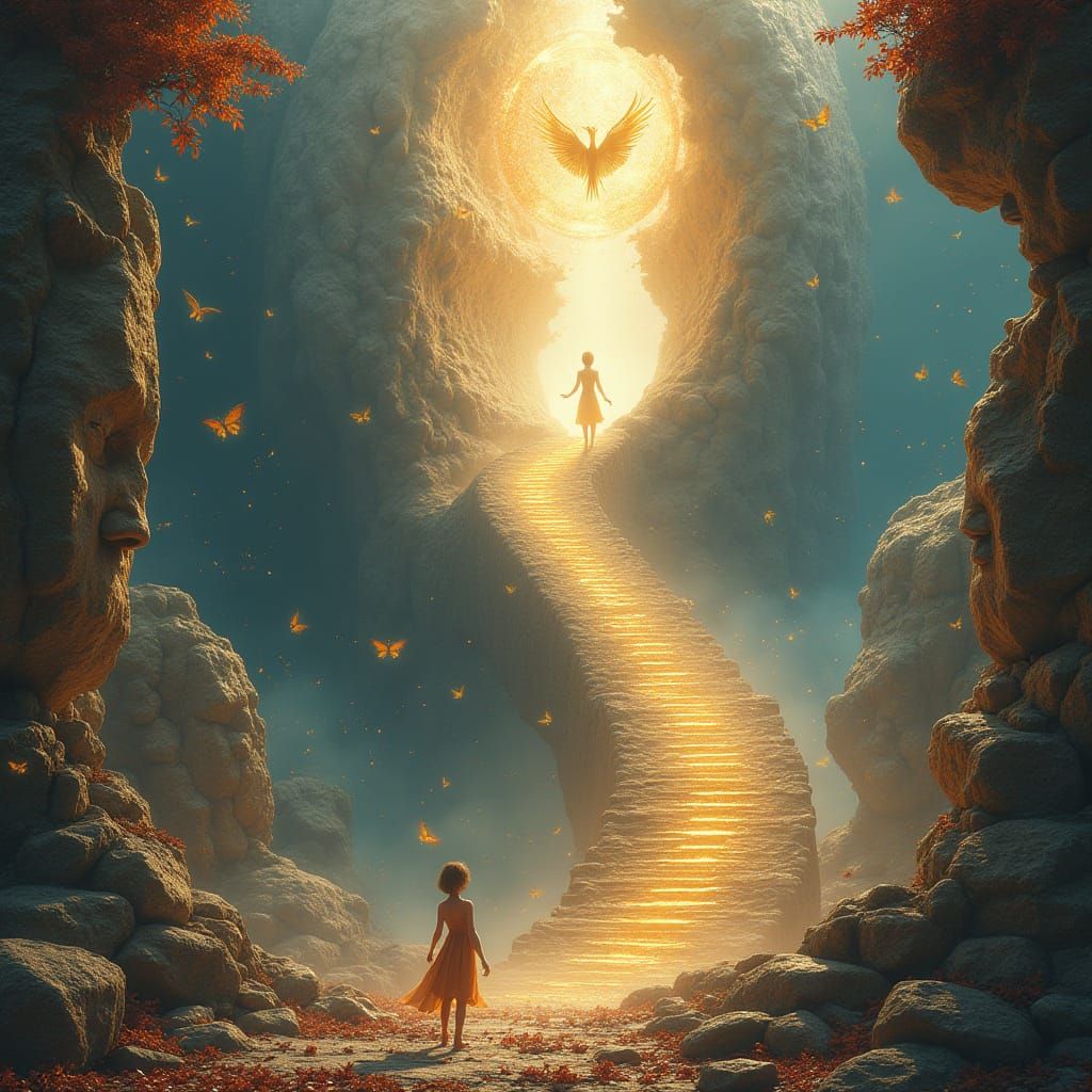 Ethereal Dreamscape: Destiny Ascends Amidst Ancient Ruins