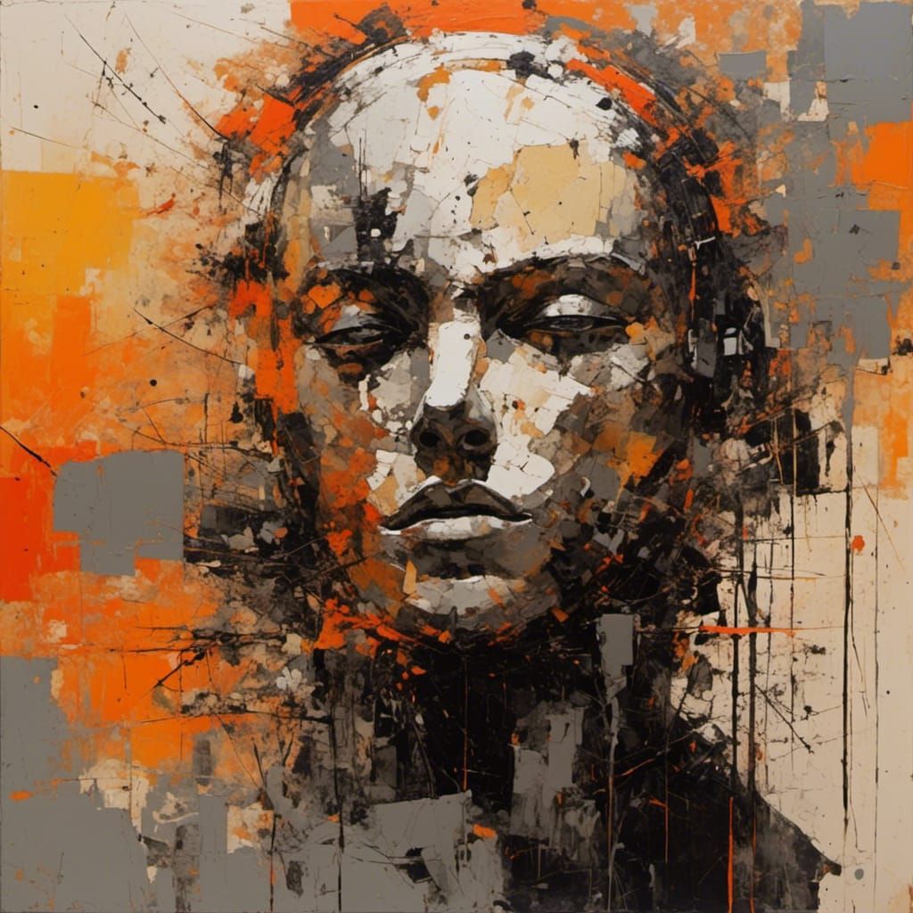 Abstract Realism Painting in Bauhaus Style