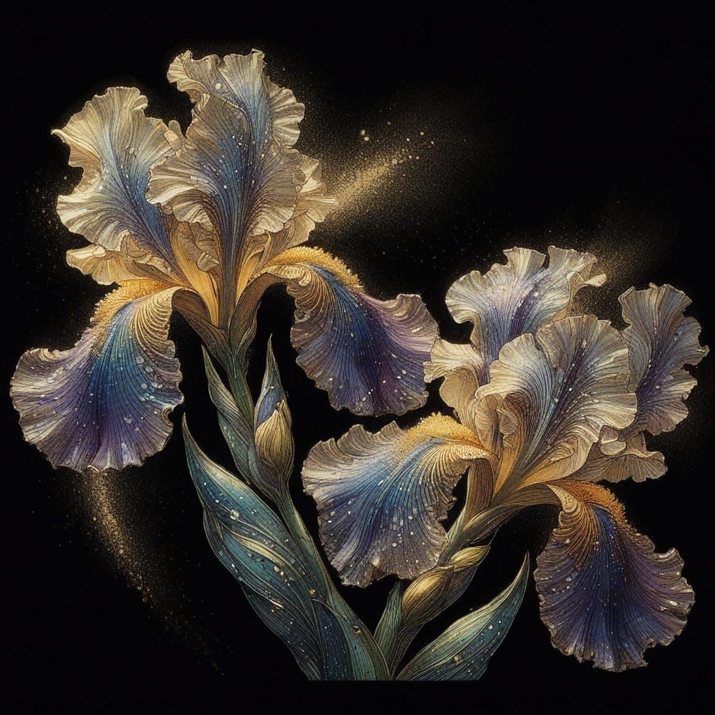 Iris in dark