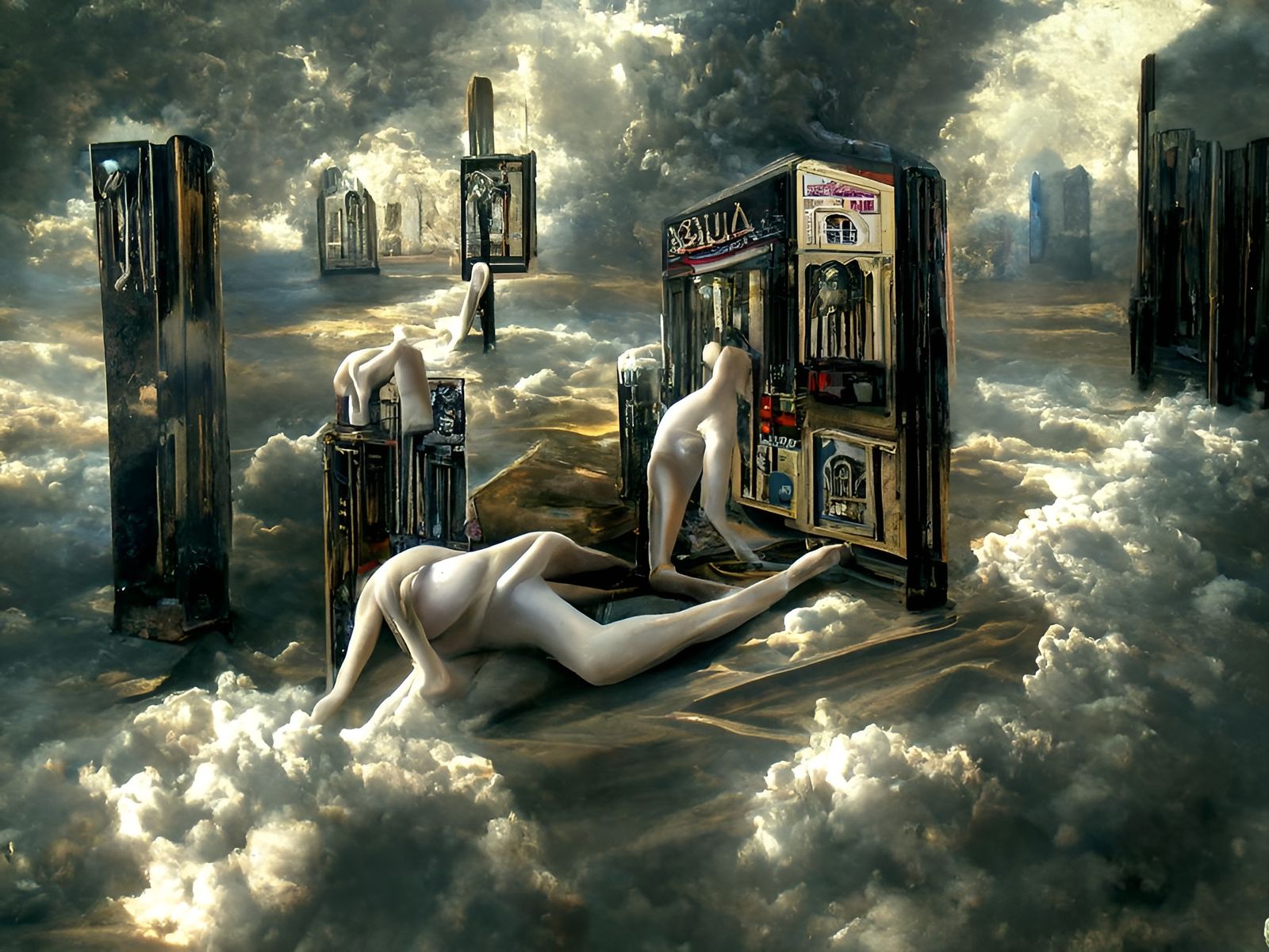 Surreal Penny Arcade Scene in Digital Illustration