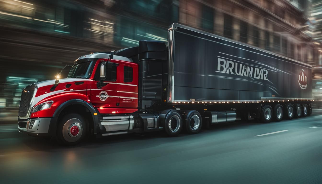Red and White Navistar Heavy Tractor Truck