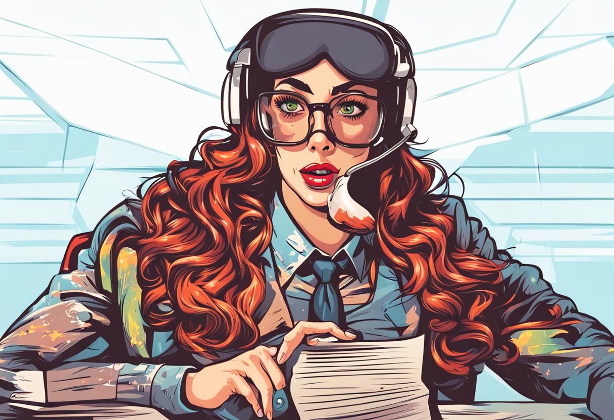 Business Manager in Space: Cartoon Pop Art Style