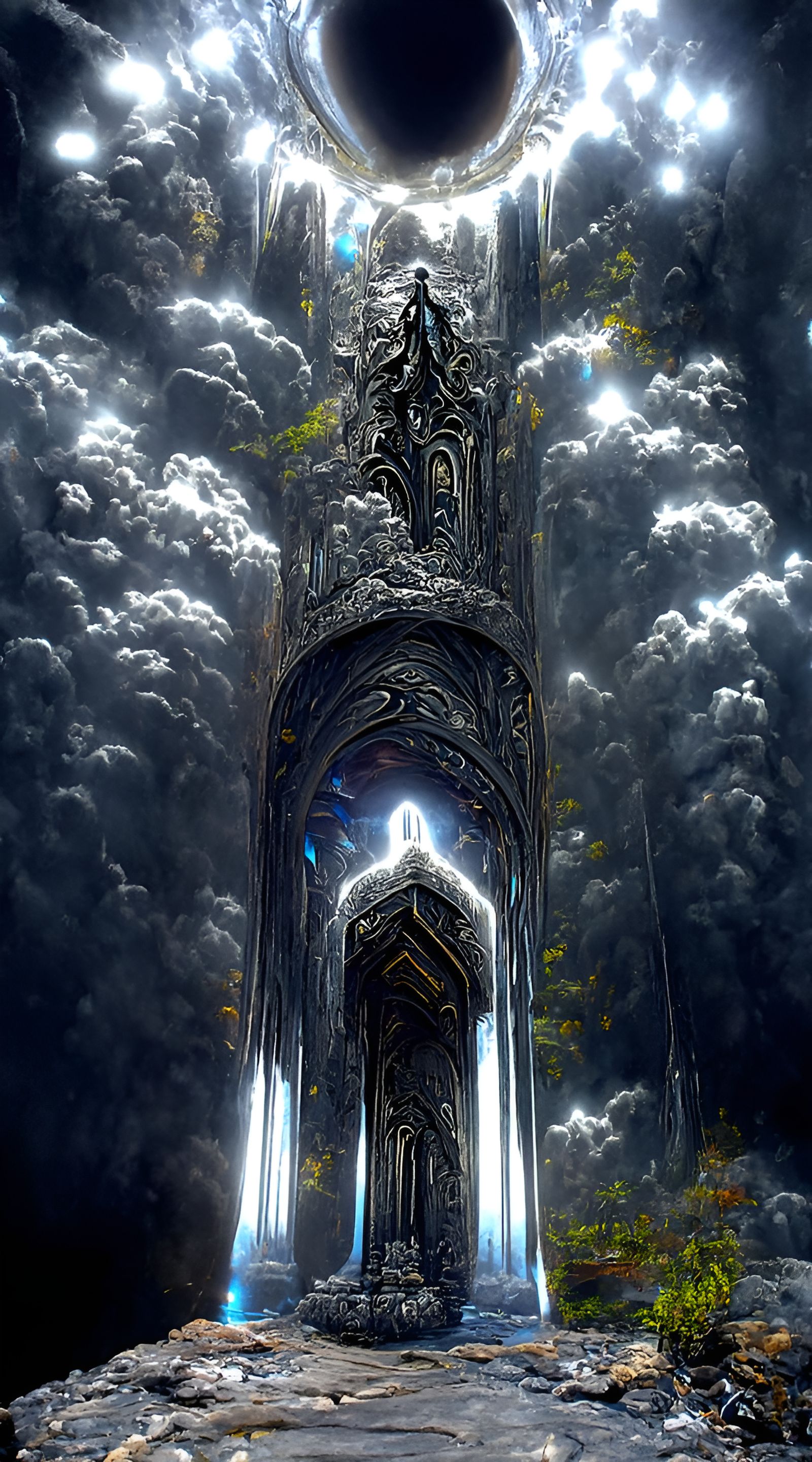 Magic Portal Between Pillars Concept Art