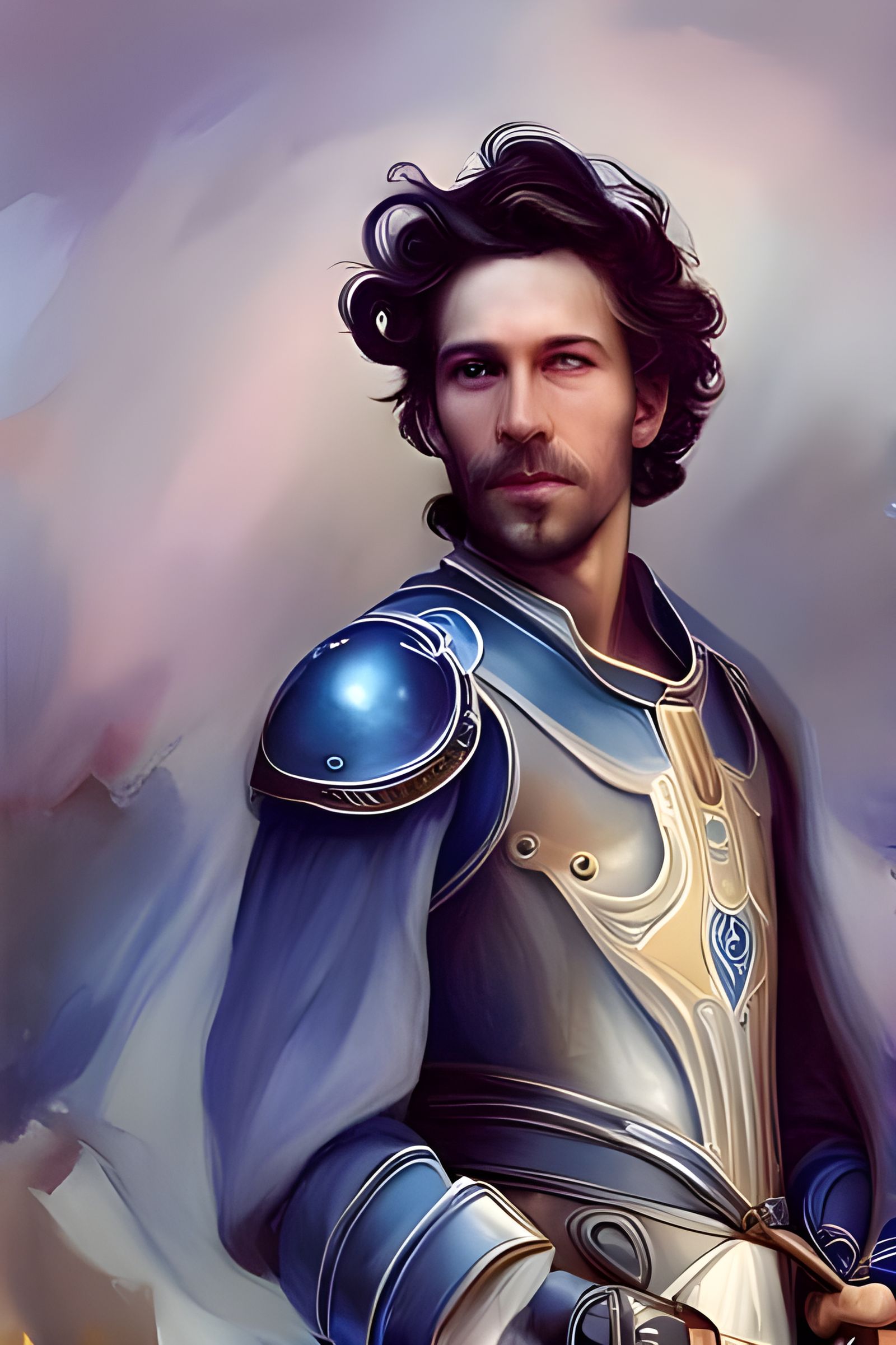 Benevolent Knight in Art Nouveau Style