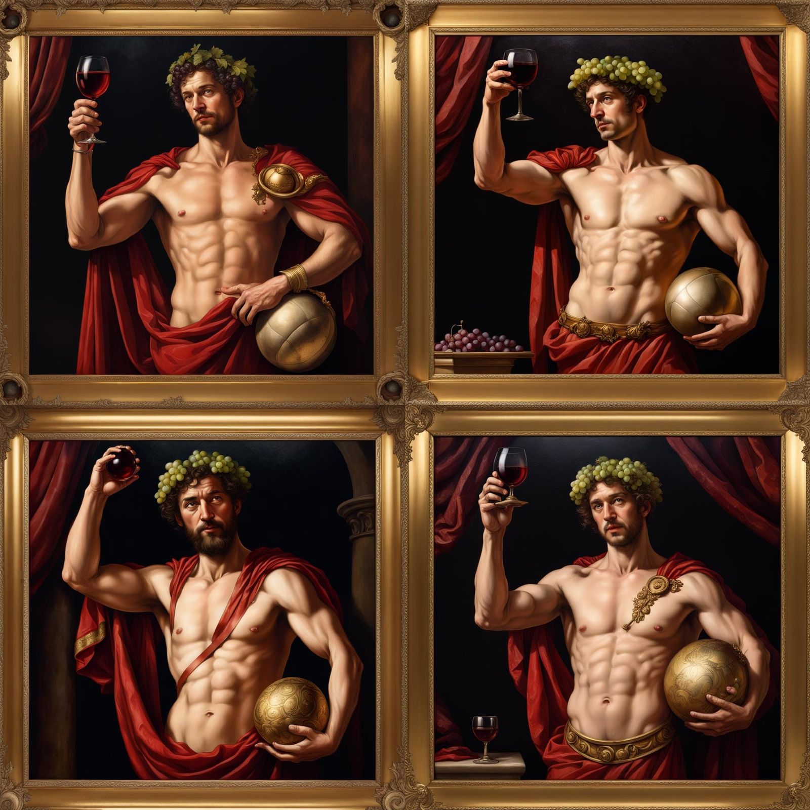 Roman God of Wine and Football, Renaissance Style