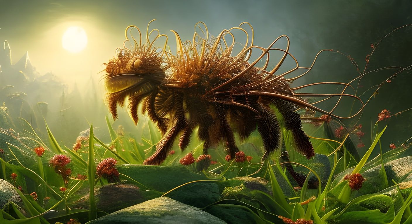 Mad Scientist with Energetic Fields in Sci-Fi Horror Art