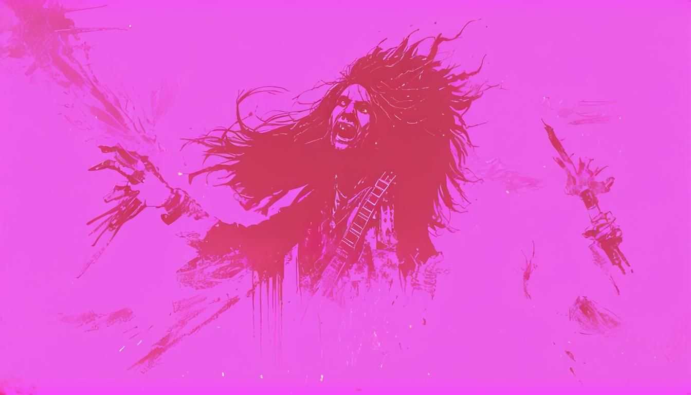 Neon-lit Rock Band Performance Concept Art