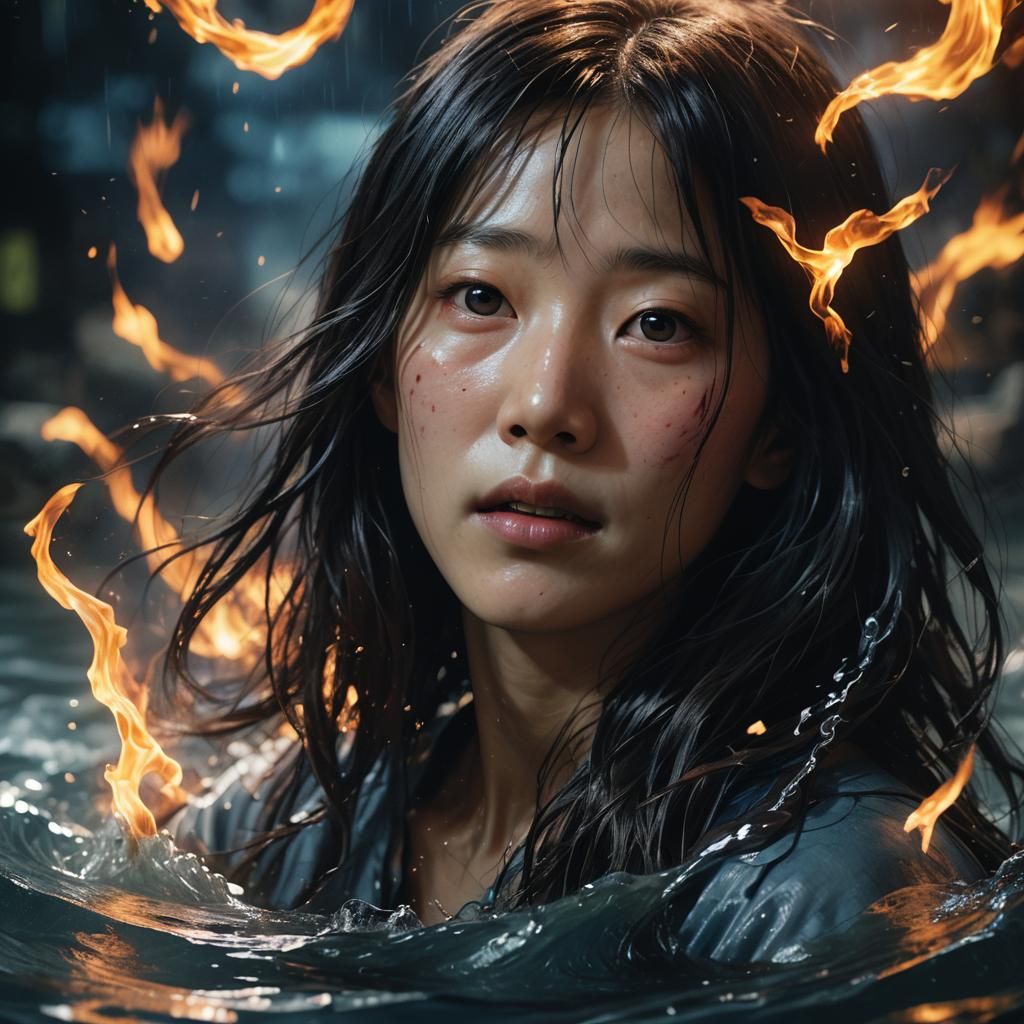 Hyperrealistic Sadako Yamamura Concept Art