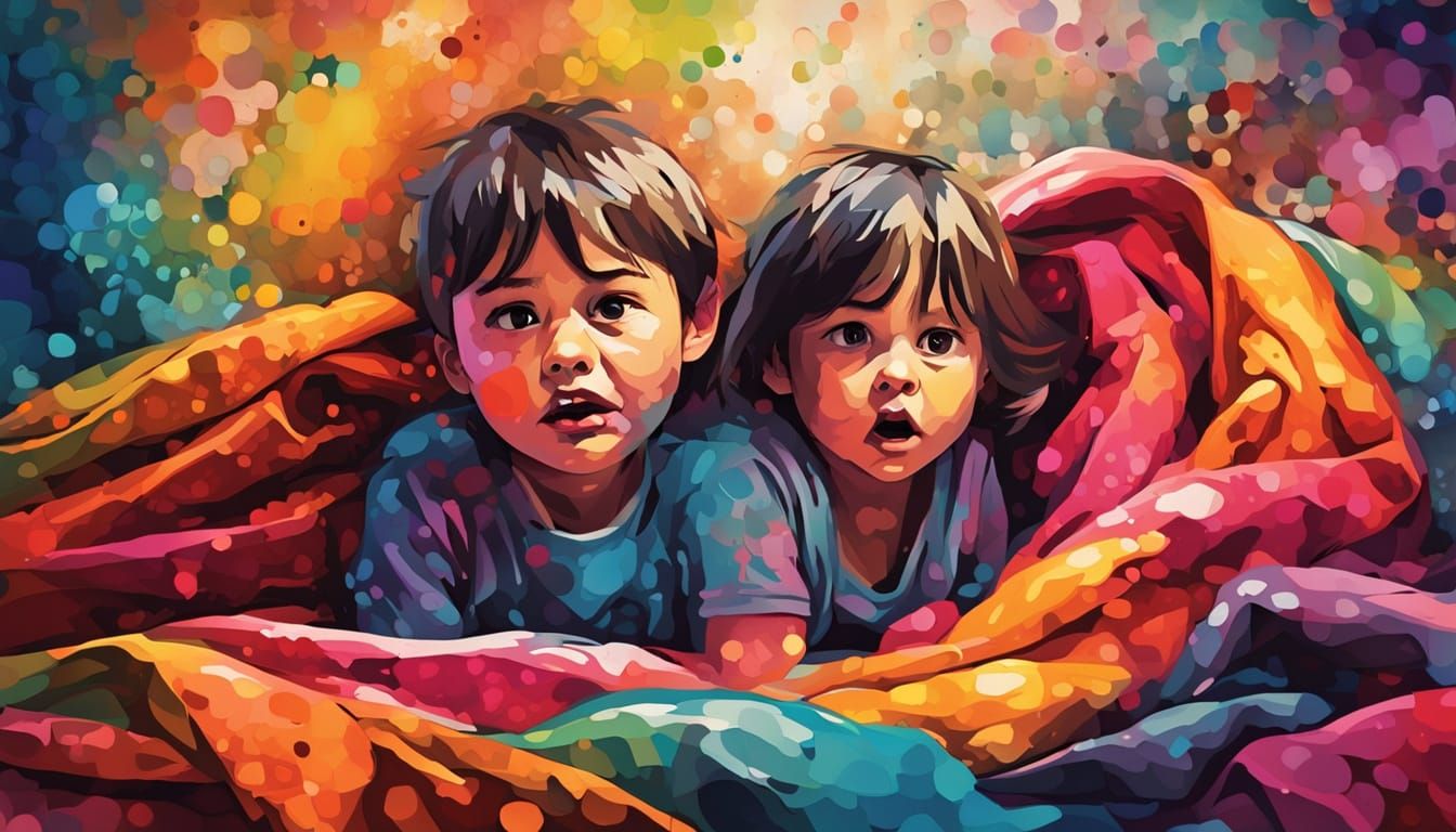 Frightening Underbed Monster Scene in Hyperrealistic Brushst...