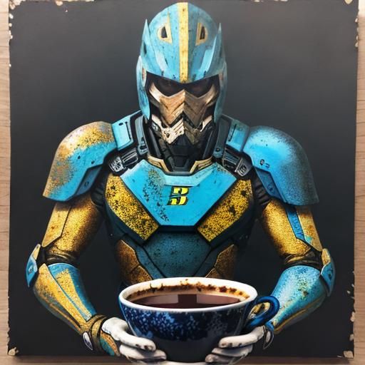 Colorful Sgraffito Art with Sharp Details