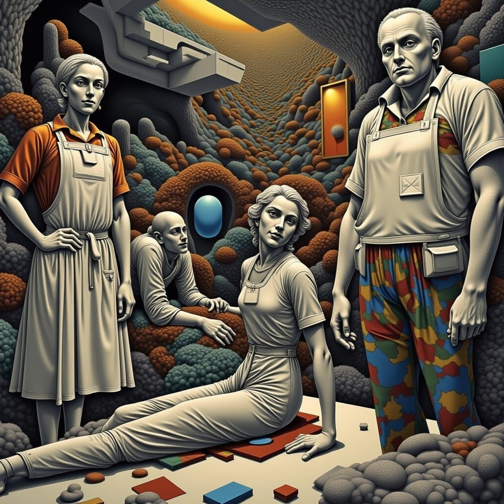 Enchanting Village Folk Art