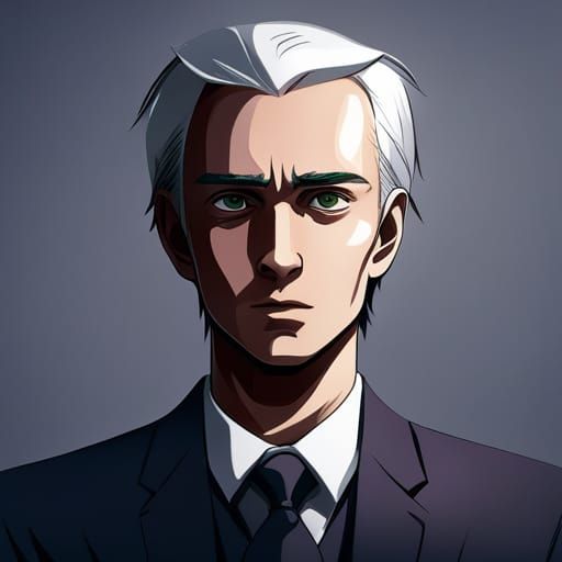 Draco Malfoy in Studio Ghibli Anime Style
