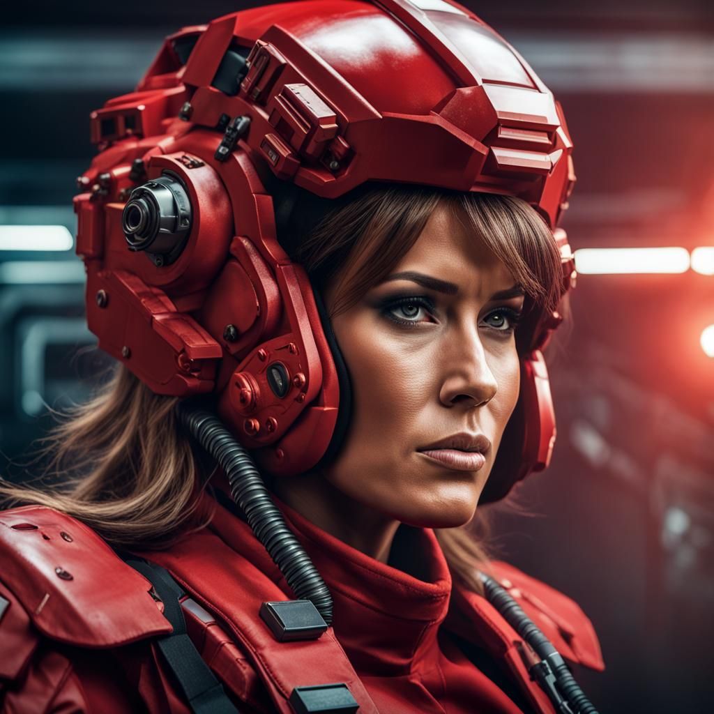 Mech Pilot in Battletech Universe, Hyperrealistic