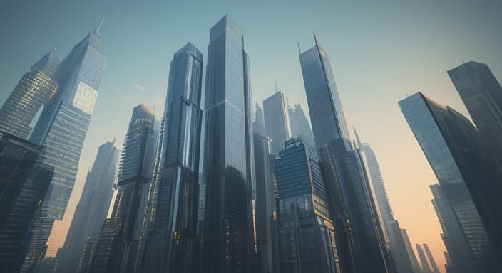 Highly saturated Architecture photography