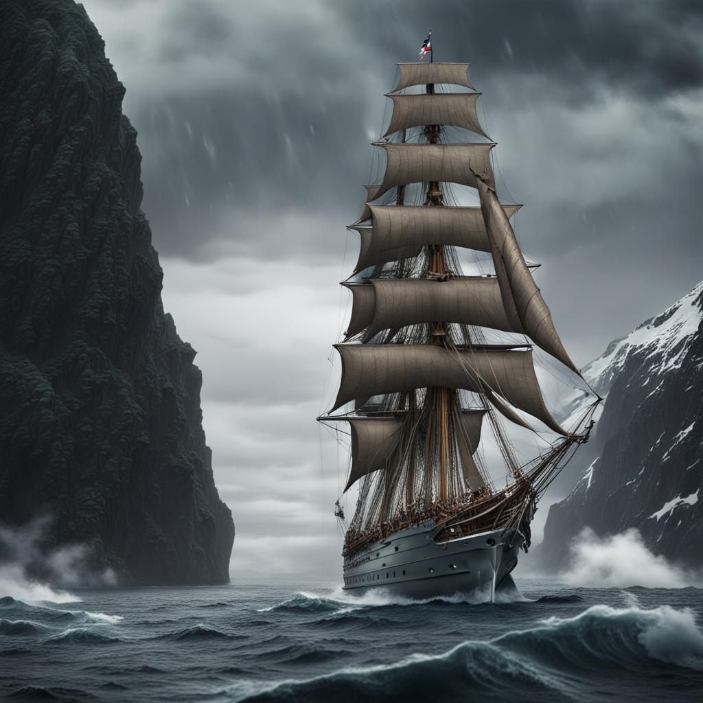 French Captain Discovers Bouvet Island: Epic Digital Paintin...