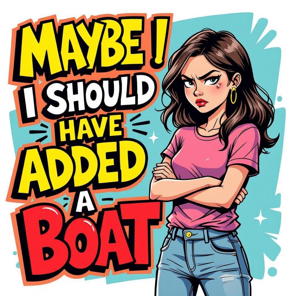 Defiant Teenager Cartoon Illustration with Attitude