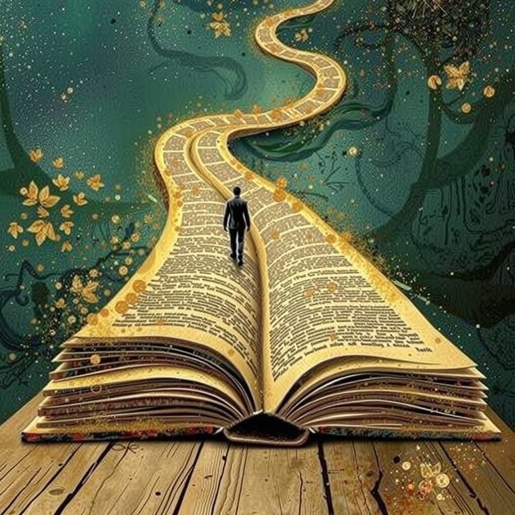 A Serene Pathway of Pages