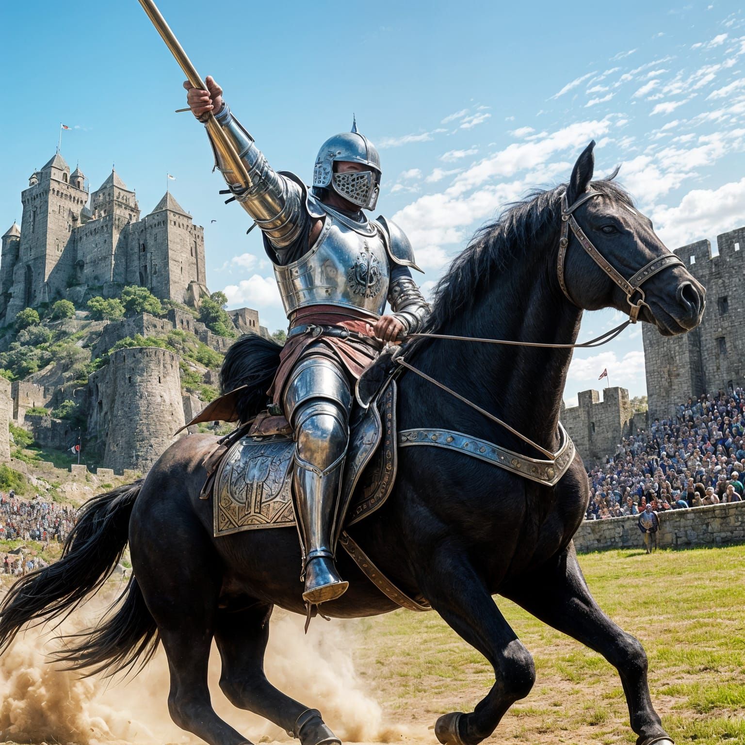 Medieval Knights Collide in a Chaotic Tournament