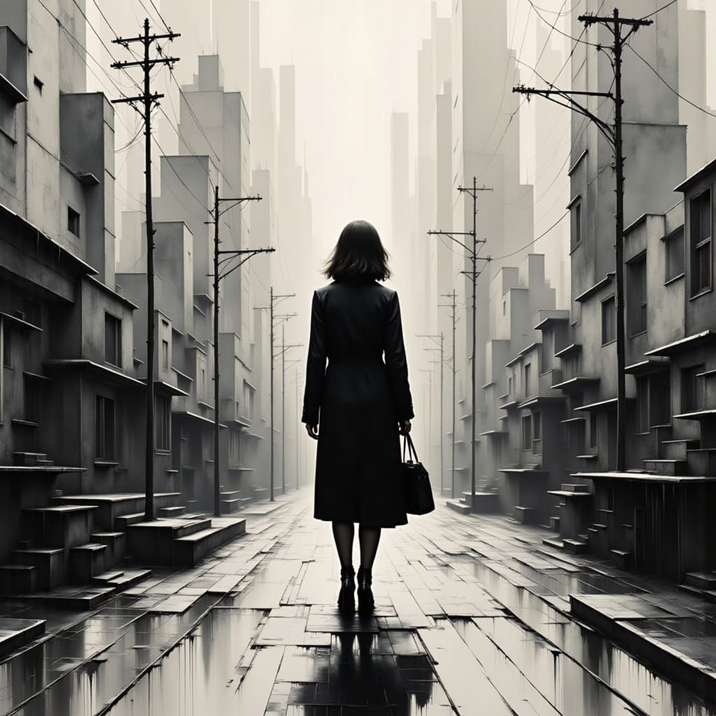 Man Lost in Thought in Minimalist Interior