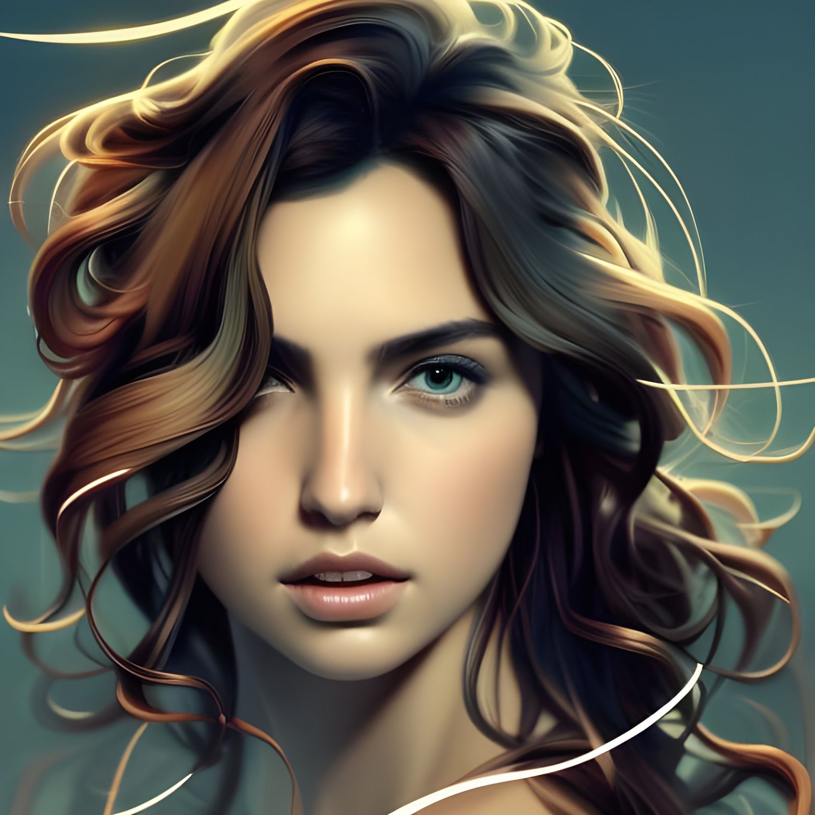 Ana de Armas Portrait in Artstation Style