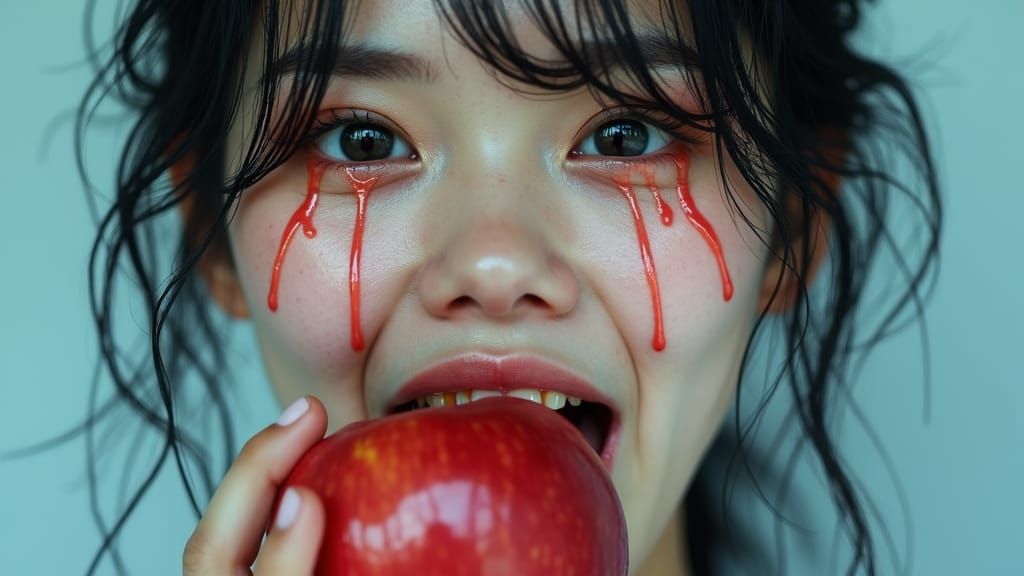 (Hyperrealistic illustration:1.5) photo of a young Asian wom...