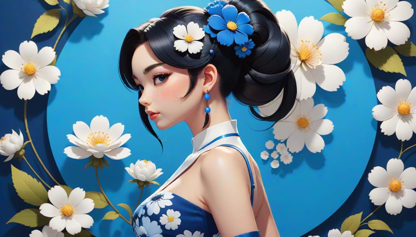 Ilya Kuvshinov and Sakimichan style. A confident woman with ...