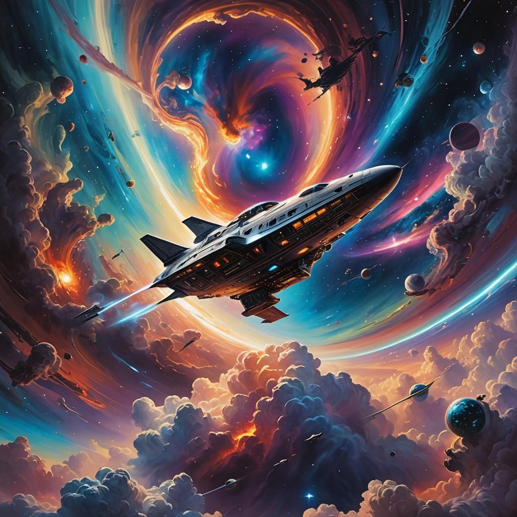 Surreal Space Opera Concept Art in Deep Color