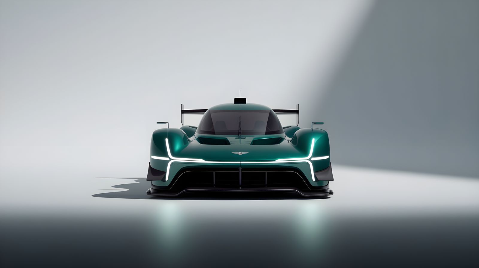 Futuristic Bentley Race Car in Minimalist Studio, Dreamlike ...