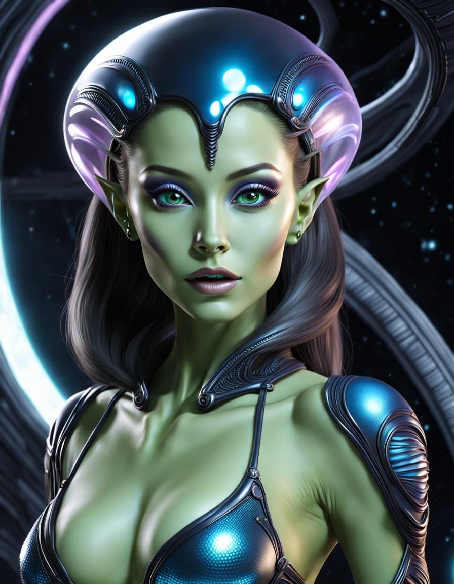 Beautiful Female Alien Portrait