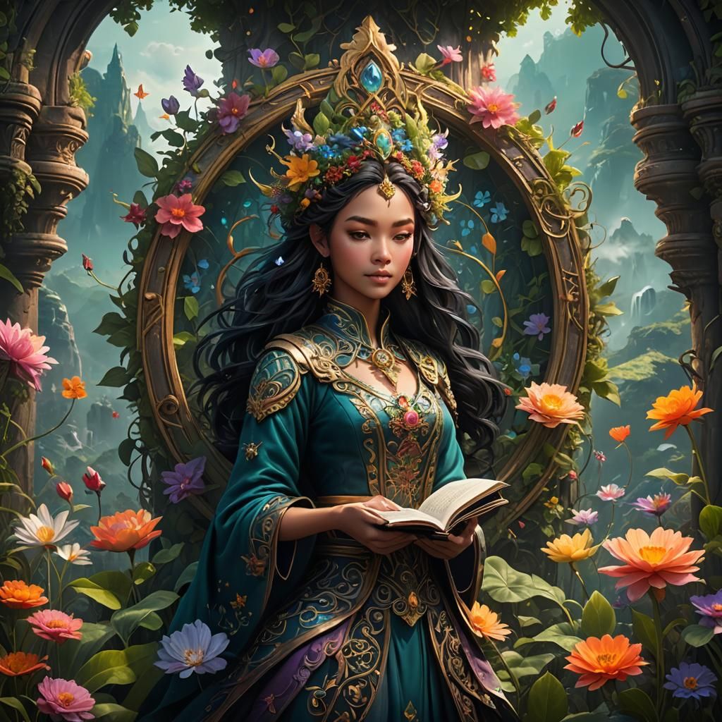 Fantastical Matte Painting in Deep Color, 8k