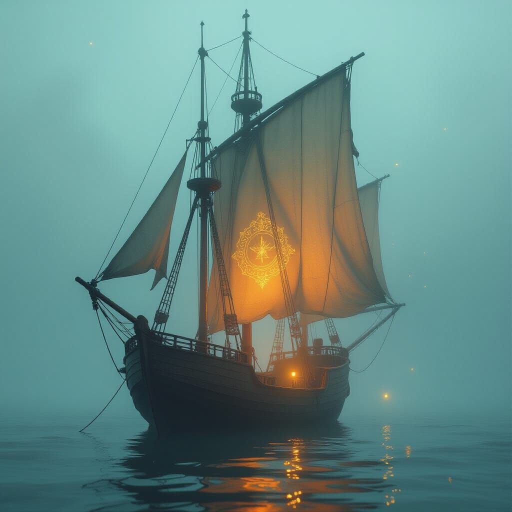 Bioluminescent Sail Fabric with Spectral Light