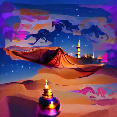 Enchanting Arabian Marketplace at Night