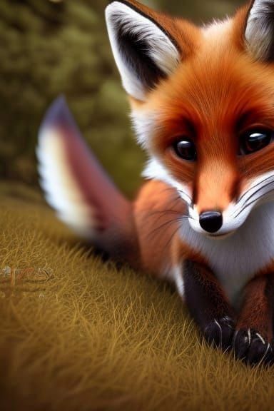 Adorable Chibi Fox Portrait in 8k Resolution
