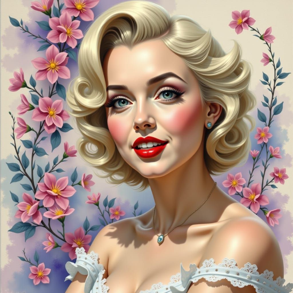 Marilyn Monroe in Romantic Realism Style