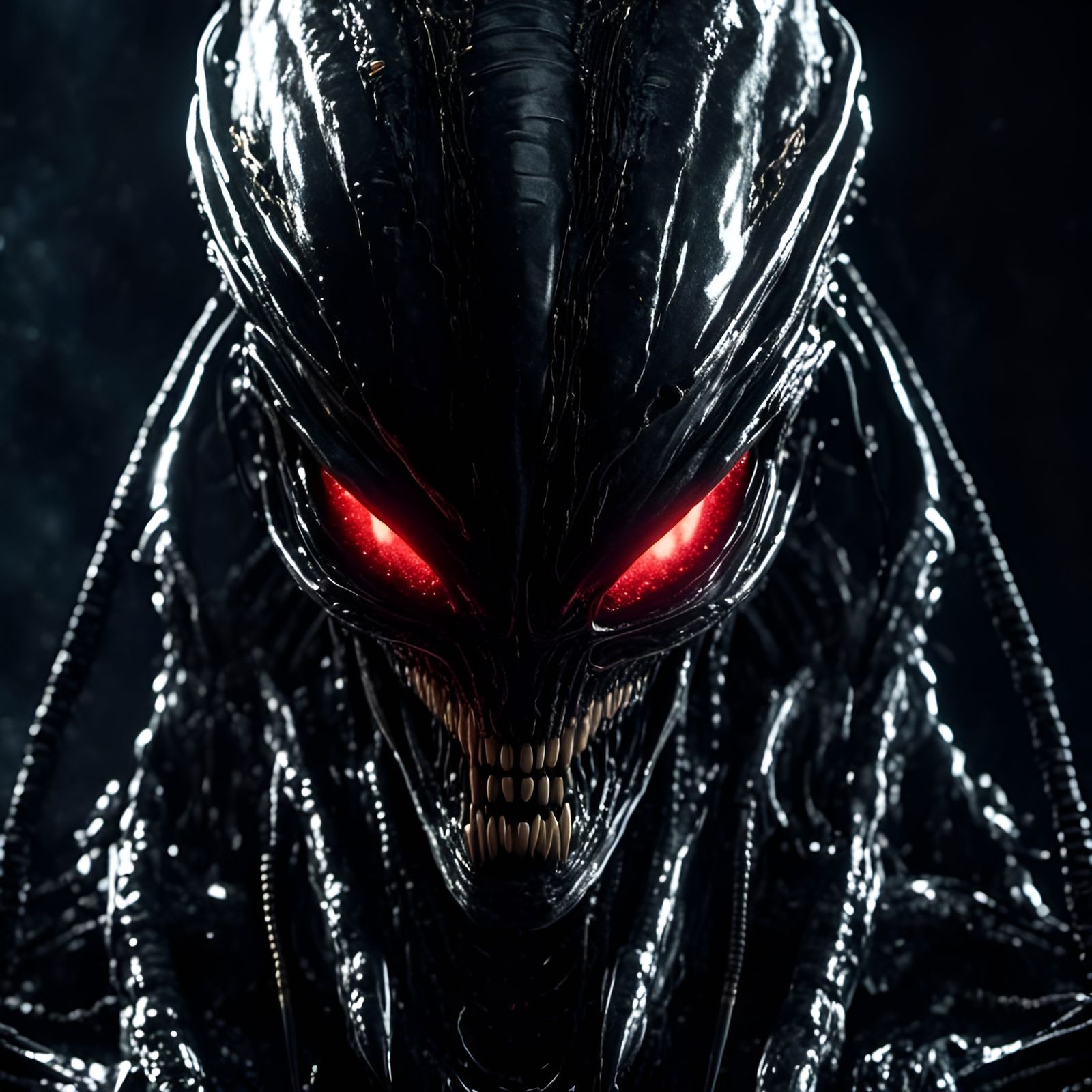 Surreal Slenderman Xenomorph Portrait in Ultra-RTX