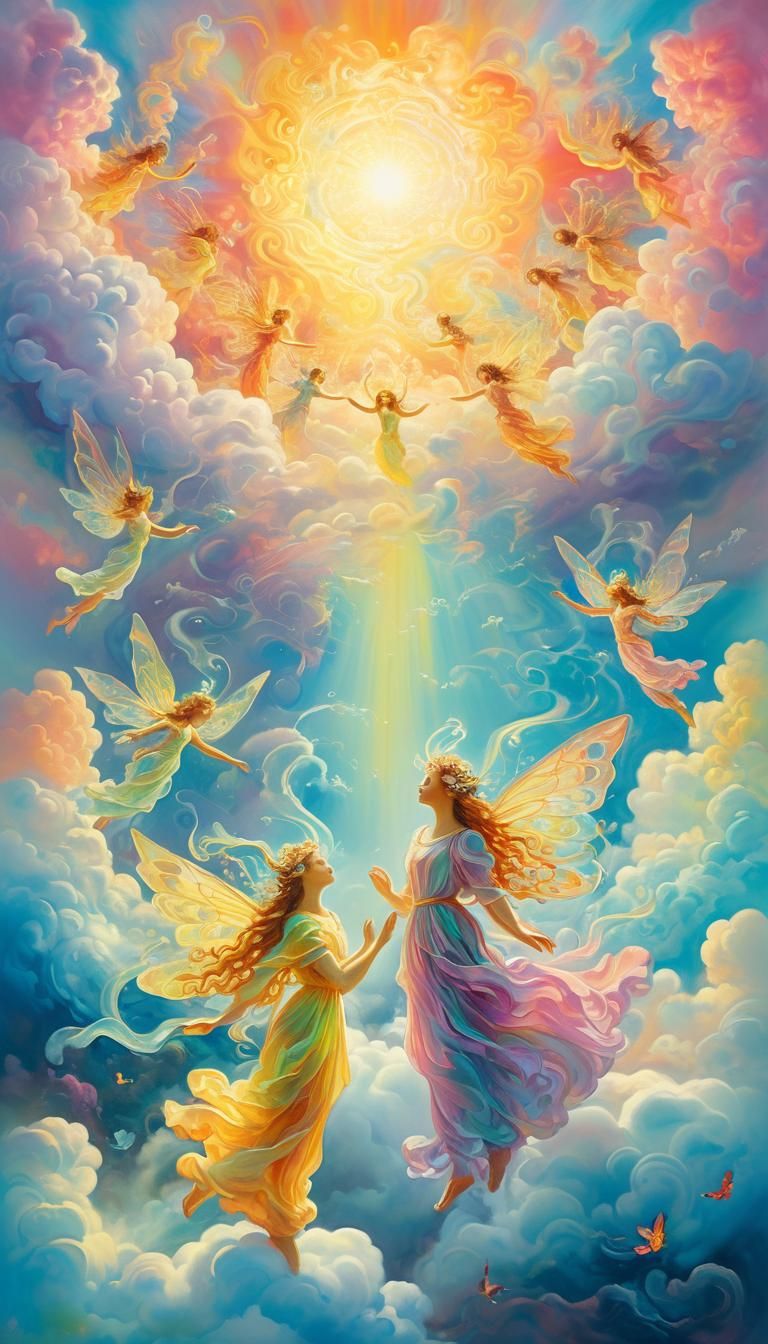 Angels dancing to Heaven