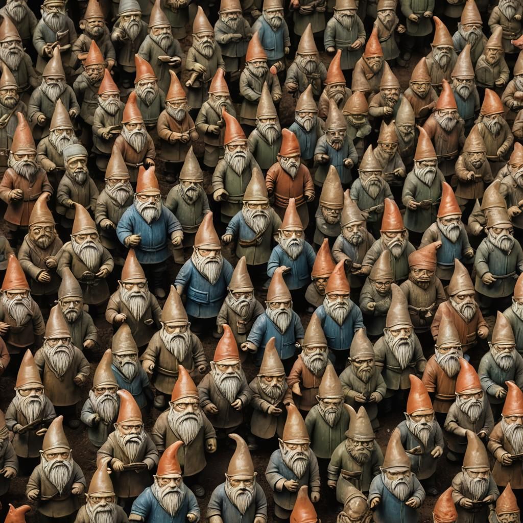 Terracotta Army of Sinister Garden Gnomes