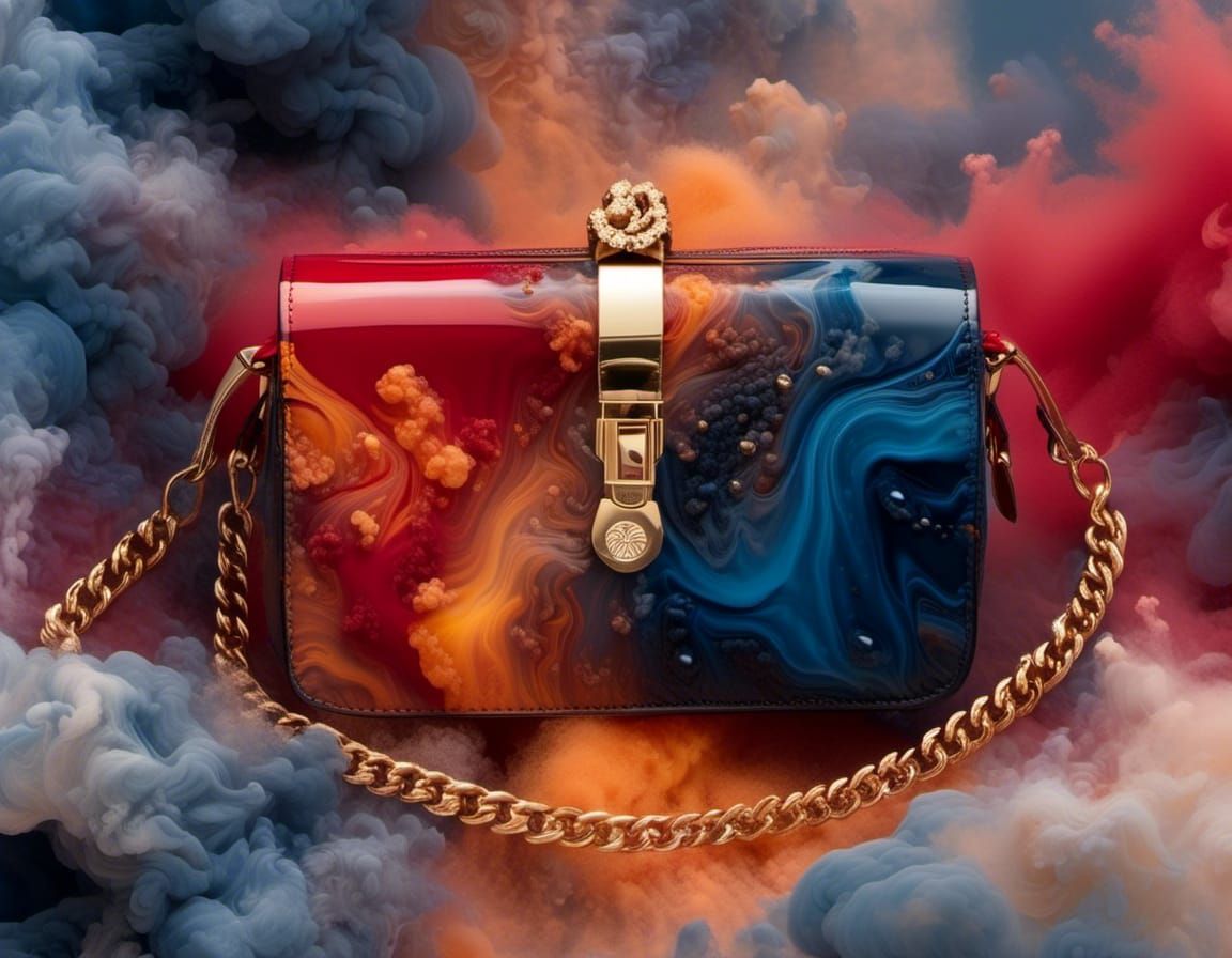 Designer Purse Made of Colored Smoke