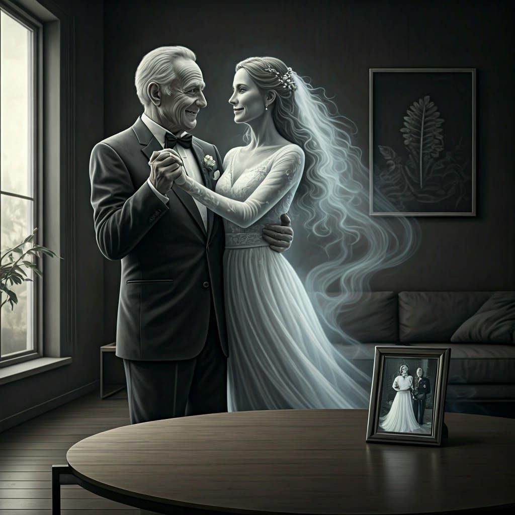 Ethereal Wedding Dance of Love Beyond Time